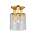 Crystler Flush Mount LIGHTING - flush mount Hudson Valley Lighting Aged Brass Small