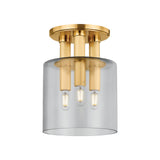 Crystler Flush Mount LIGHTING - flush mount Hudson Valley Lighting Aged Brass Small