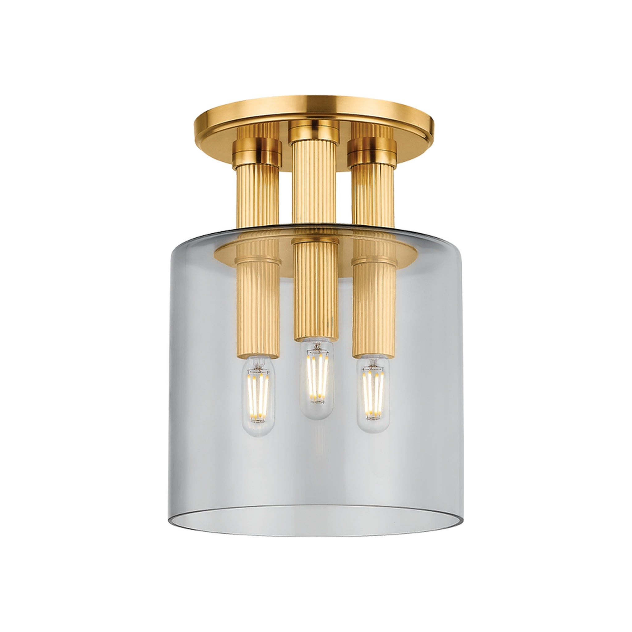 Crystler Flush Mount LIGHTING - flush mount Hudson Valley Lighting Aged Brass Small