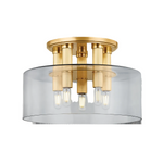 Crystler Flush Mount LIGHTING - flush mount Hudson Valley Lighting Aged Brass Large