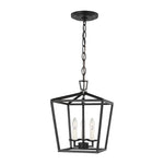 Dianna Three Light Mini Lantern LIGHTING - pendant Visual Comfort Midnight Black