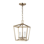 Dianna Three Light Mini Lantern LIGHTING - pendant Visual Comfort Satin Brass