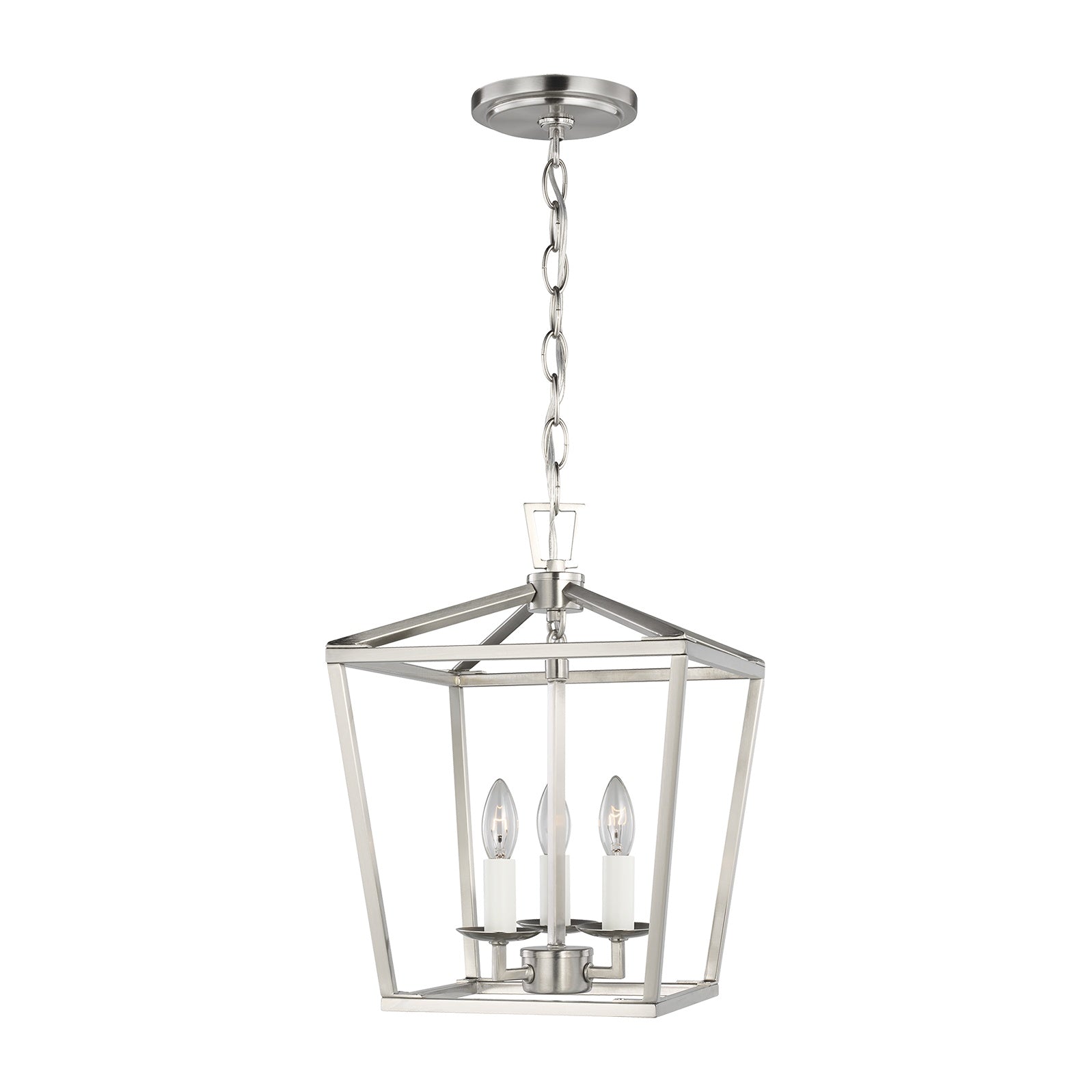 Dianna Three Light Mini Lantern LIGHTING - pendant Visual Comfort Brushed Nickel