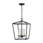 Dianna Four Light Small Lantern LIGHTING - pendant Visual Comfort Midnight Black