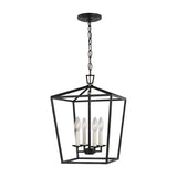 Dianna Four Light Small Lantern LIGHTING - pendant Visual Comfort Midnight Black