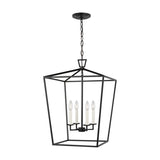 Dianna Four Light Medium Lantern LIGHTING - pendant Visual Comfort Midnight Black