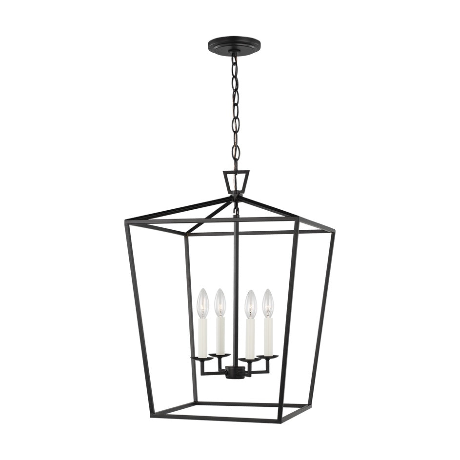 Dianna Four Light Medium Lantern LIGHTING - pendant Visual Comfort Midnight Black