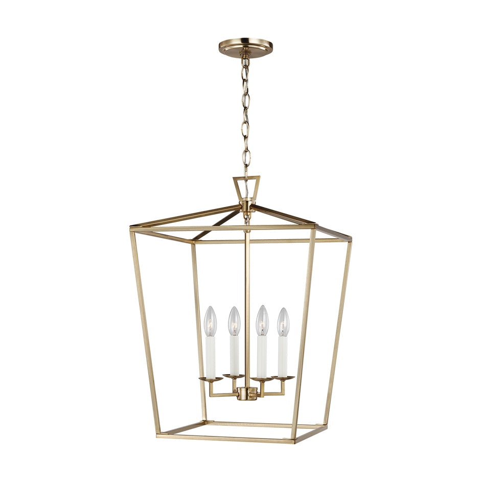 Dianna Four Light Medium Lantern LIGHTING - pendant Visual Comfort Satin Brass