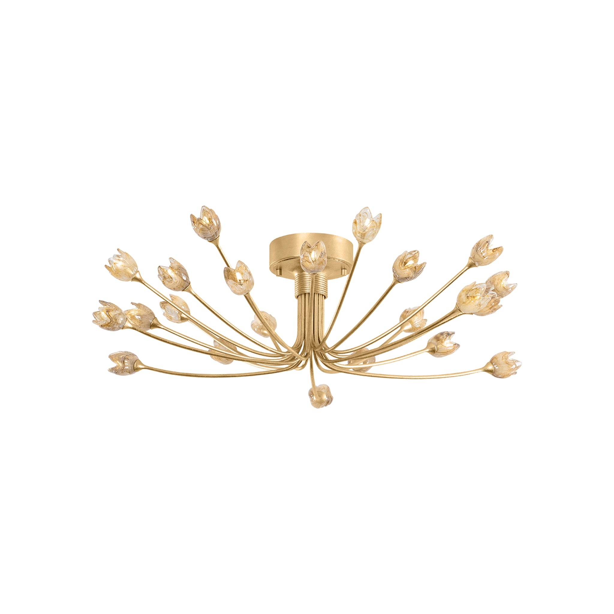 Falkirk Semi Flush LIGHTING - semi flush Hudson Valley Lighting Vintage Gold Leaf Small