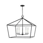Dianna Five Light Wide Lantern LIGHTING - pendant Visual Comfort Midnight Black