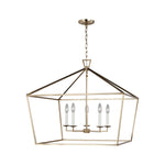 Dianna Five Light Wide Lantern LIGHTING - pendant Visual Comfort Satin Brass