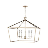 Dianna Five Light Wide Lantern LIGHTING - pendant Visual Comfort Satin Brass