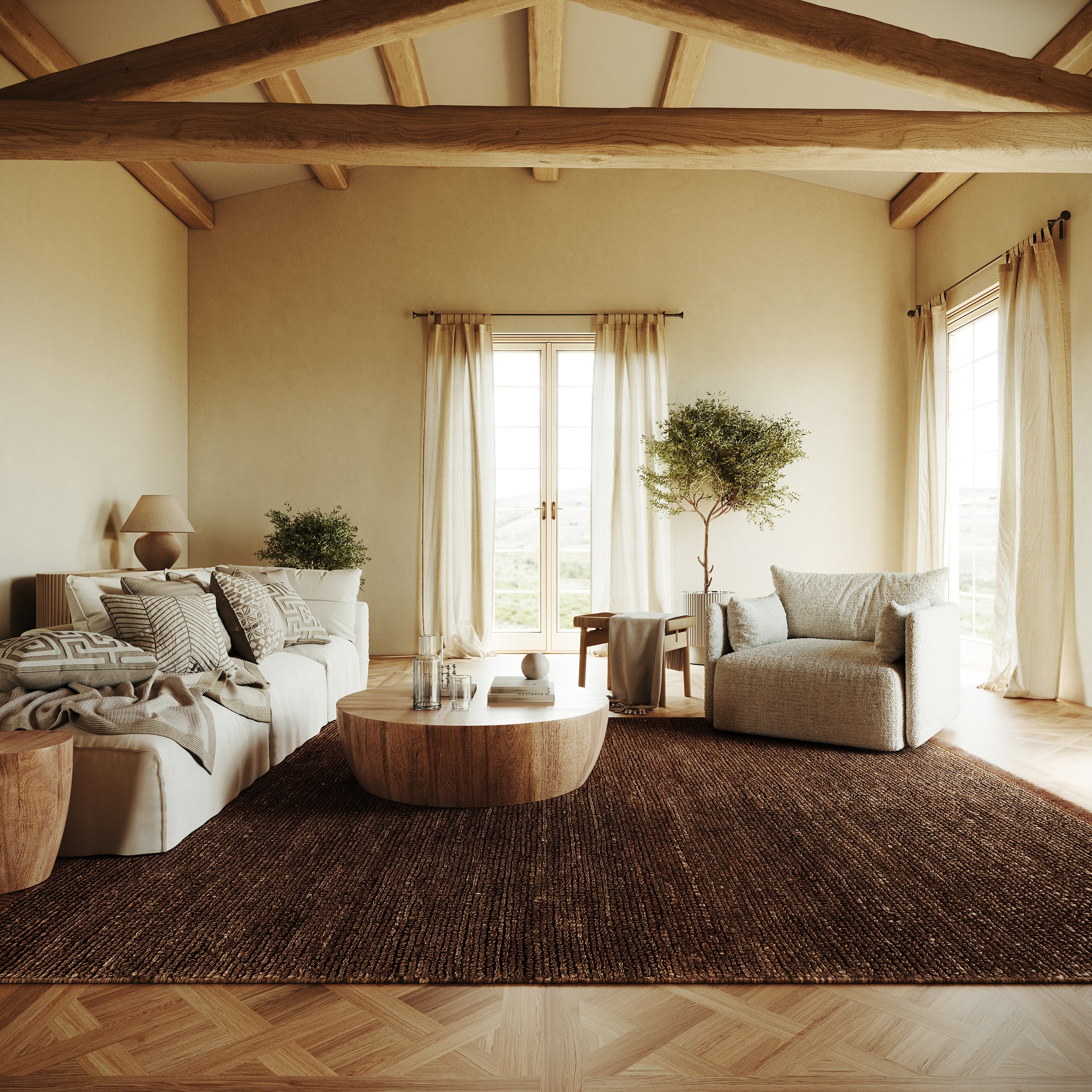 Varnu Textured Handmade Jute Rug RUGS - jute Dash & Albert