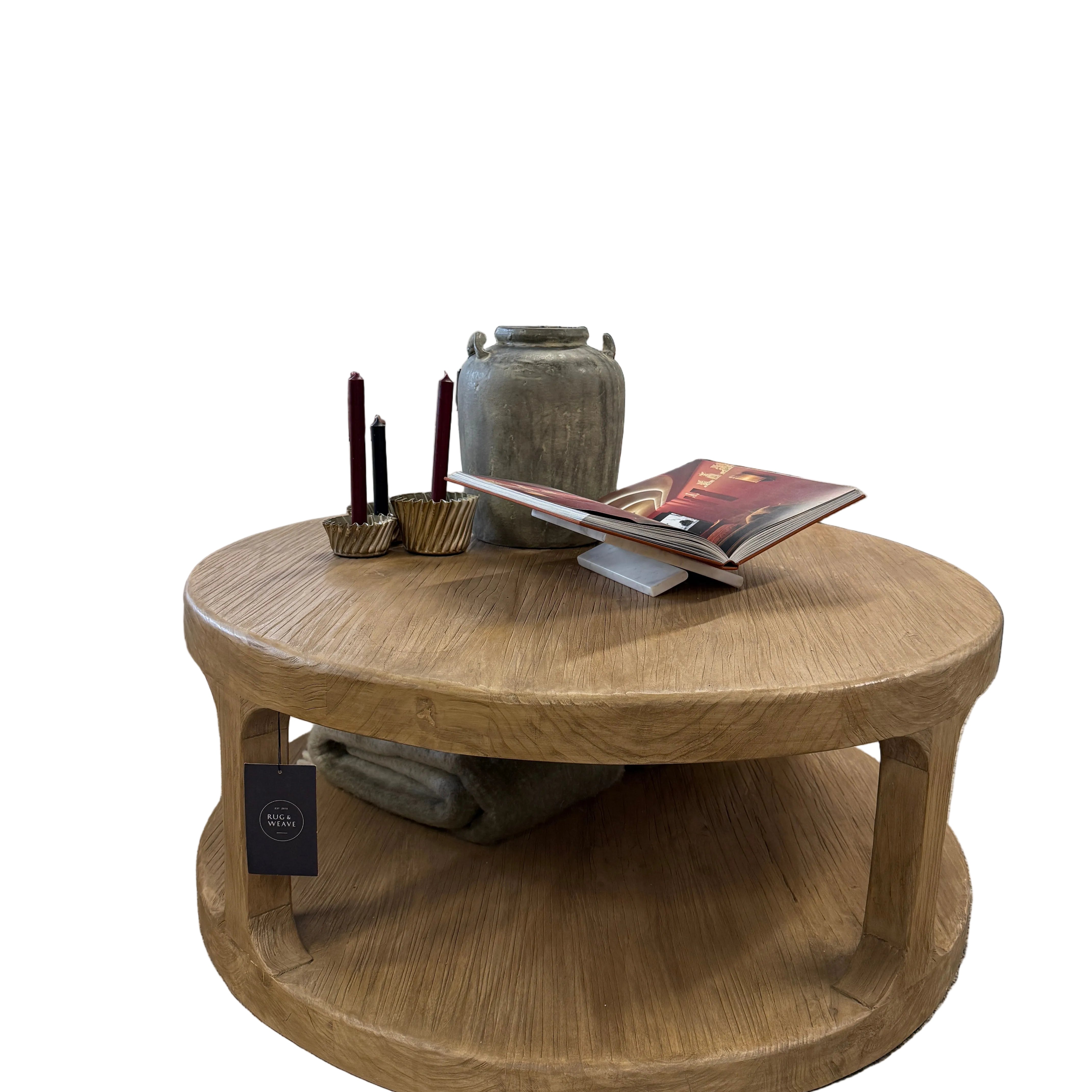 FLOOR MODEL - Clara Reclaimed Wood 43" Round Coffee Table FURNITURE - floor model Hauer Market