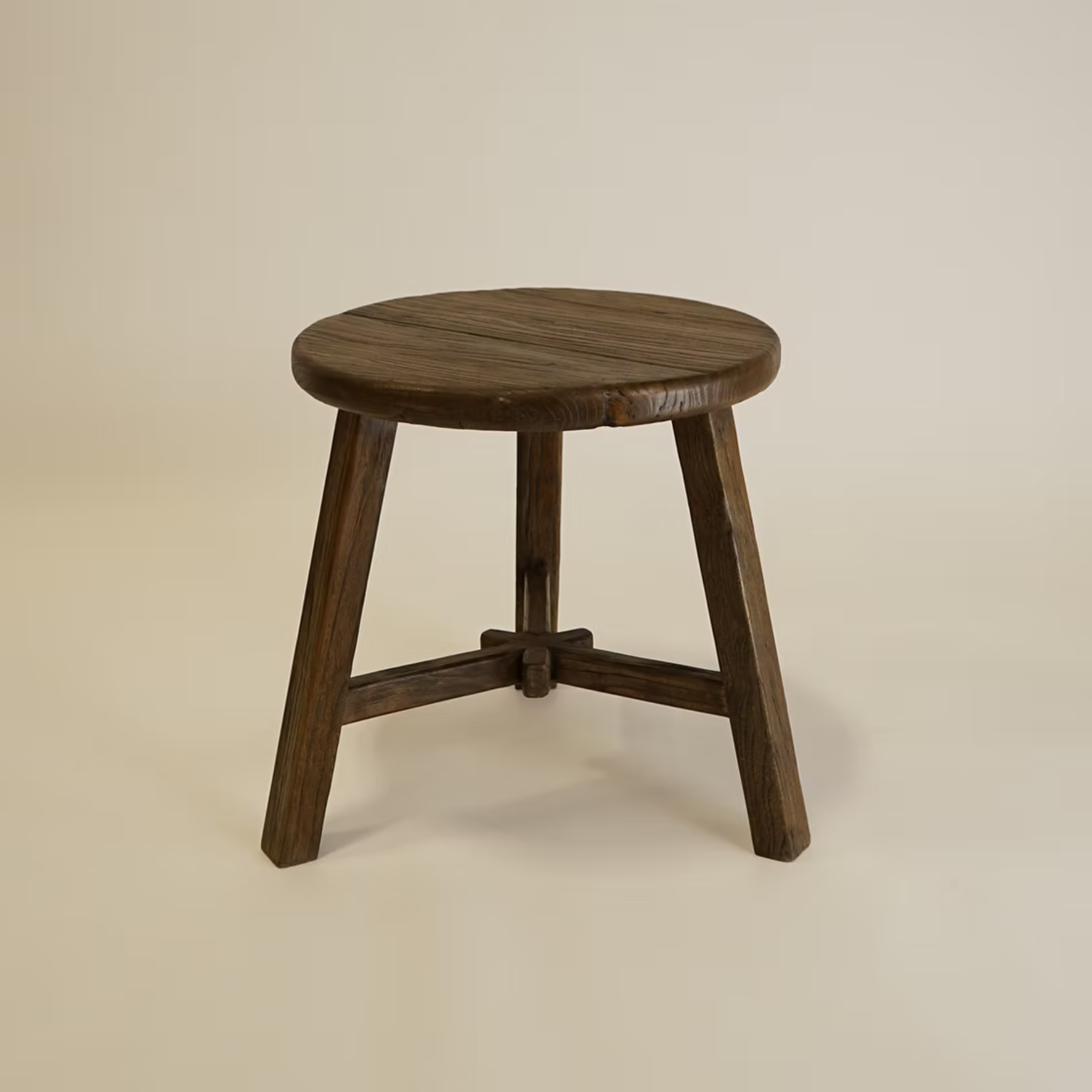 Dobbie Reclaimed Elm Wood Side Table 5-VINTAGE-end table Hauer Market Aged Brown