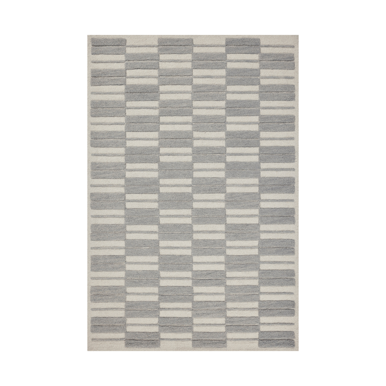 Chris Loves Julia x Loloi Bradley Ivory / Grey Rug 0-RUGS-wool Loloi 18" x 18" Sample