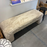 FLOOR MODEL - Ginny Bench - Downey Cream FURNITURE - floor model Style In Form