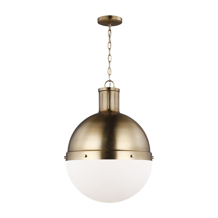 Hanks One Light Medium Pendant LIGHTING - pendant Visual Comfort Satin Brass