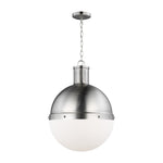Hanks One Light Medium Pendant LIGHTING - pendant Visual Comfort Brushed Nickel