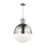 Hanks One Light Medium Pendant LIGHTING - pendant Visual Comfort Brushed Nickel