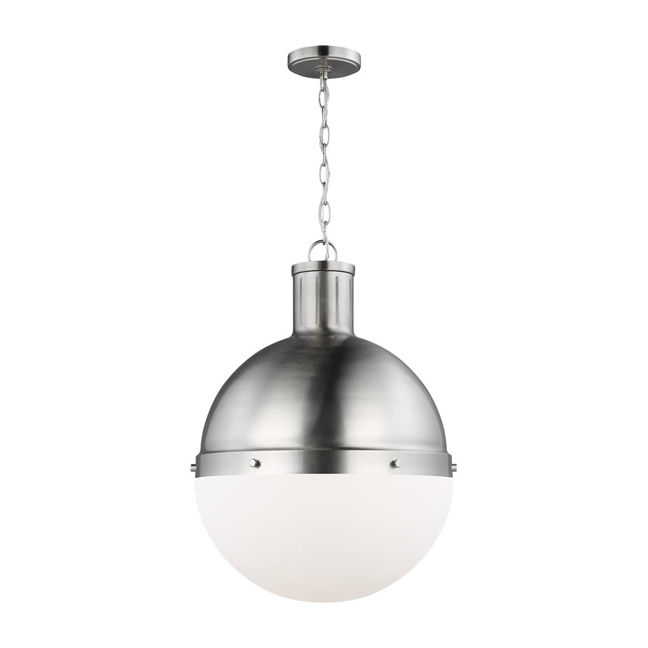 Hanks One Light Medium Pendant LIGHTING - pendant Visual Comfort Brushed Nickel