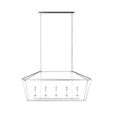 Dianna Five Light Medium Linear Chandelier LIGHTING - chandelier Visual Comfort Brushed Nickel