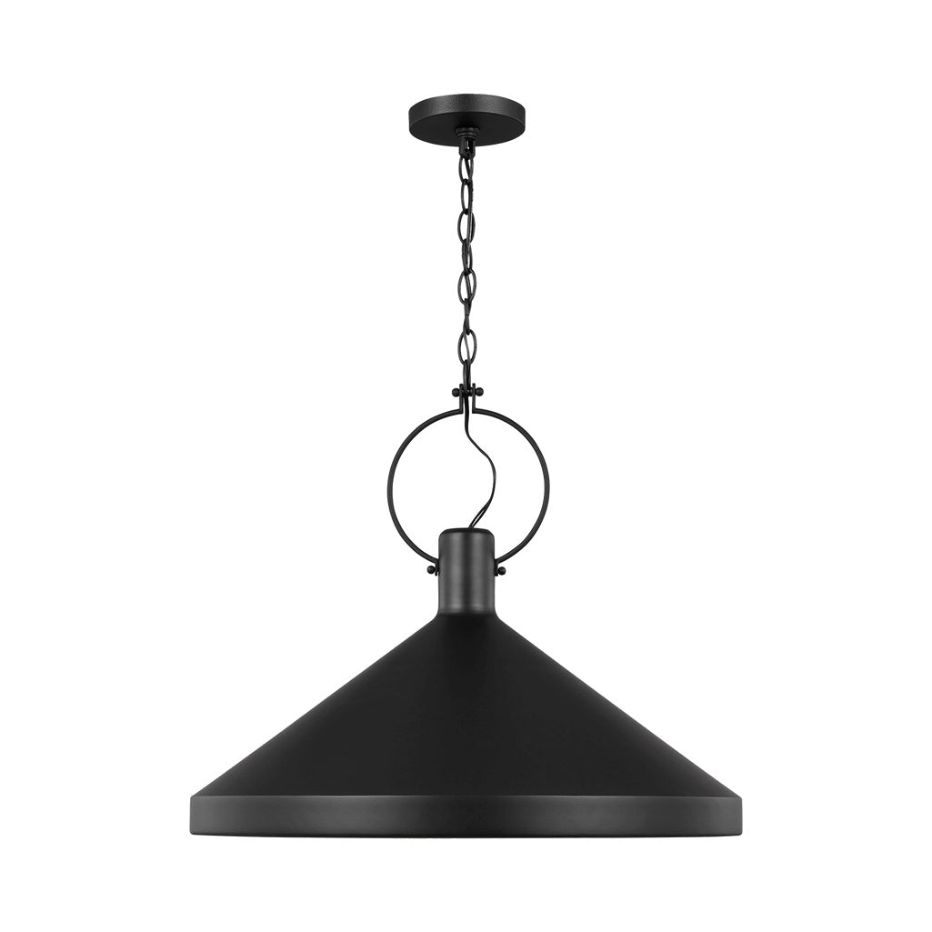 Lyon Medium One Light Pendant LIGHTING - pendant Visual Comfort Midnight Black