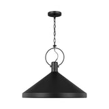 Lyon Medium One Light Pendant LIGHTING - pendant Visual Comfort Midnight Black