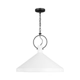 Lyon Medium One Light Pendant LIGHTING - pendant Visual Comfort Matte White