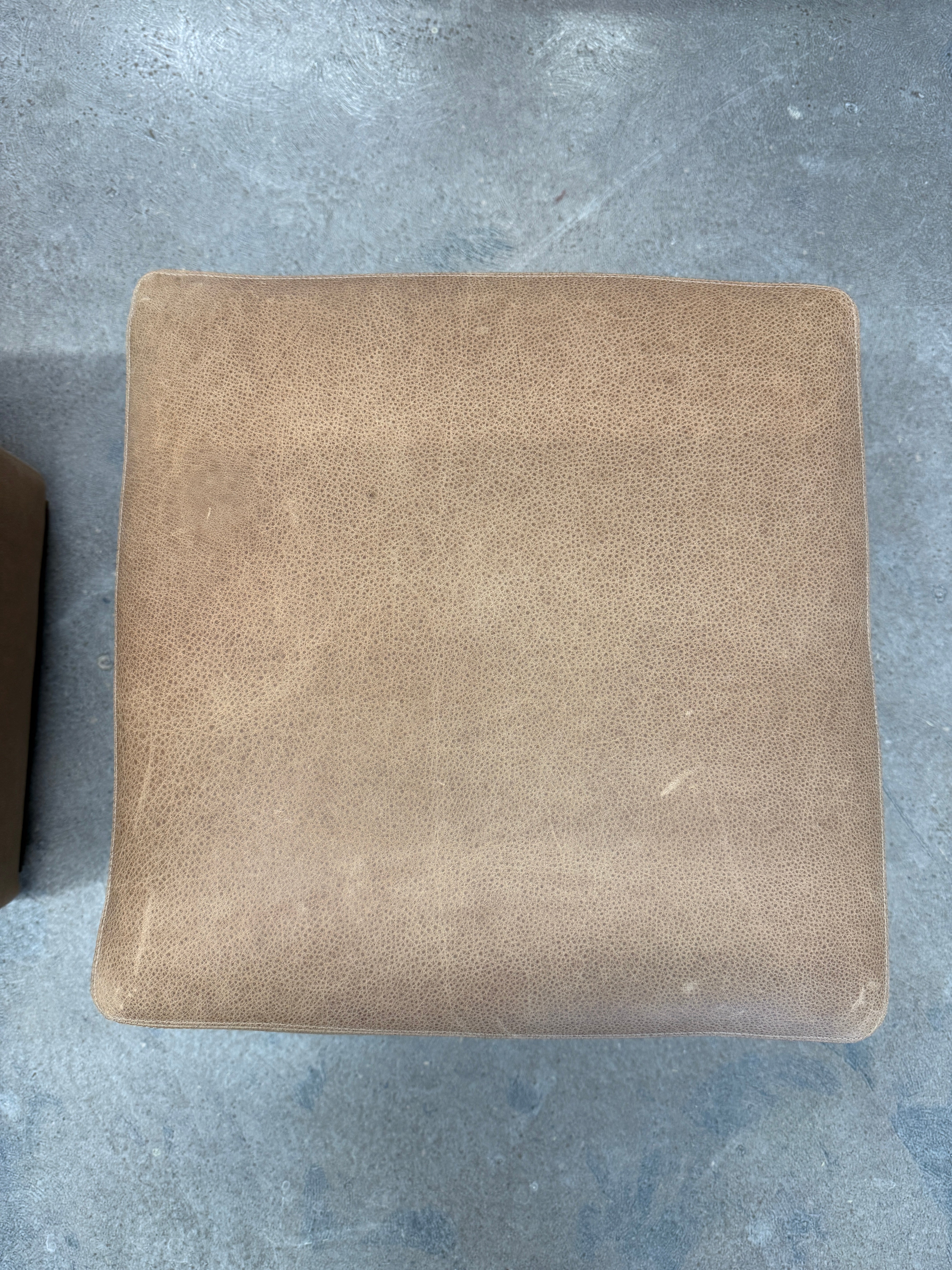 FLOOR MODEL - Dena Leather Ottoman FURNITURE - floor model Rowe Furniture