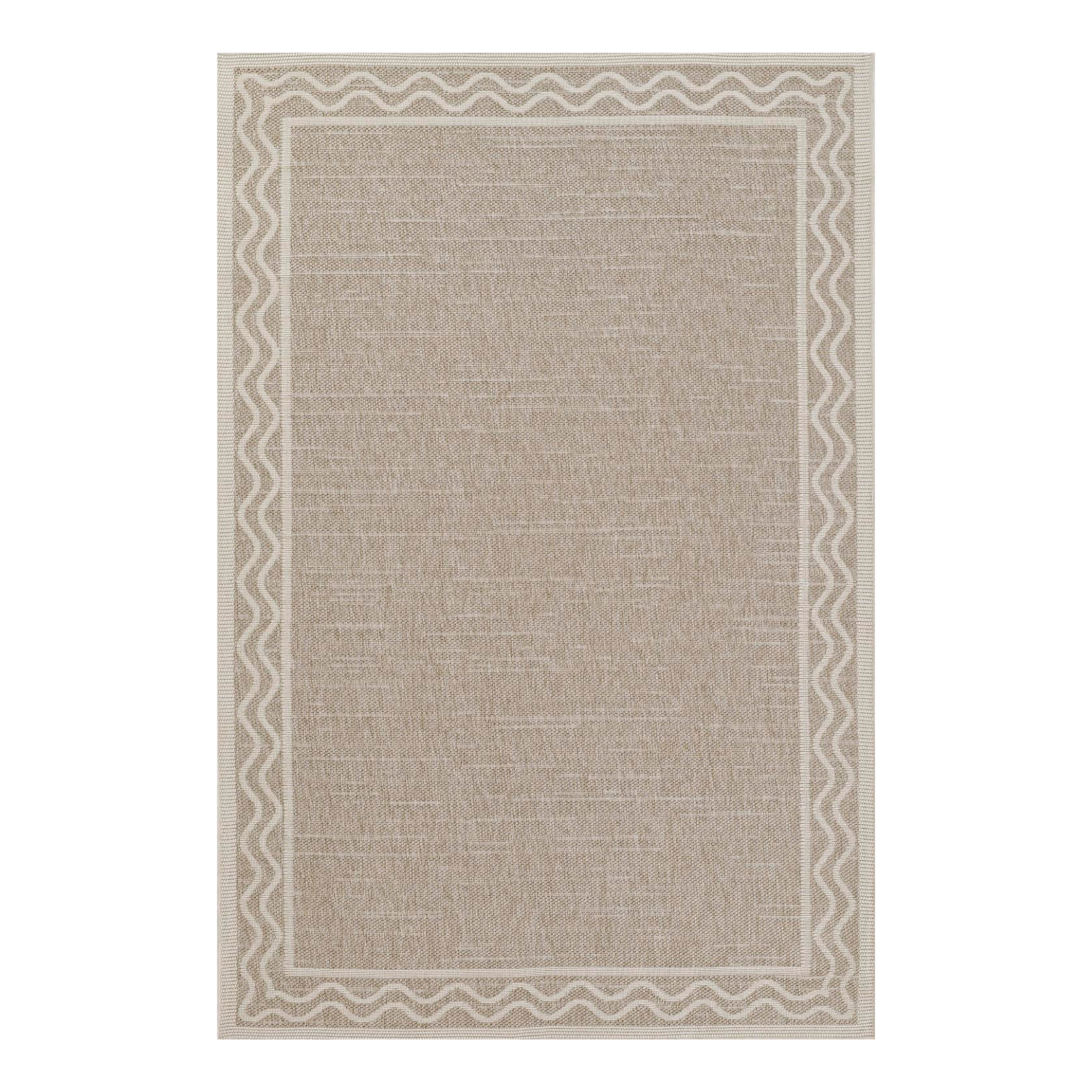 Sablebrook Taupe Border Rug 5-Rugs - indoor/outdoor Momeni