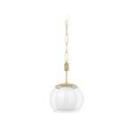 Clementon Pendant LIGHTING - pendant Hudson Valley Lighting Aged Brass Small