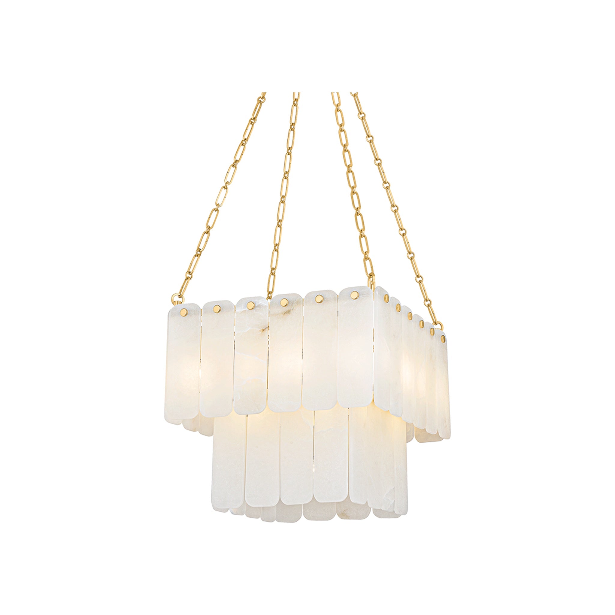 Moissanite Chandelier LIGHTING - chandelier Hudson Valley Lighting Aged Brass Small