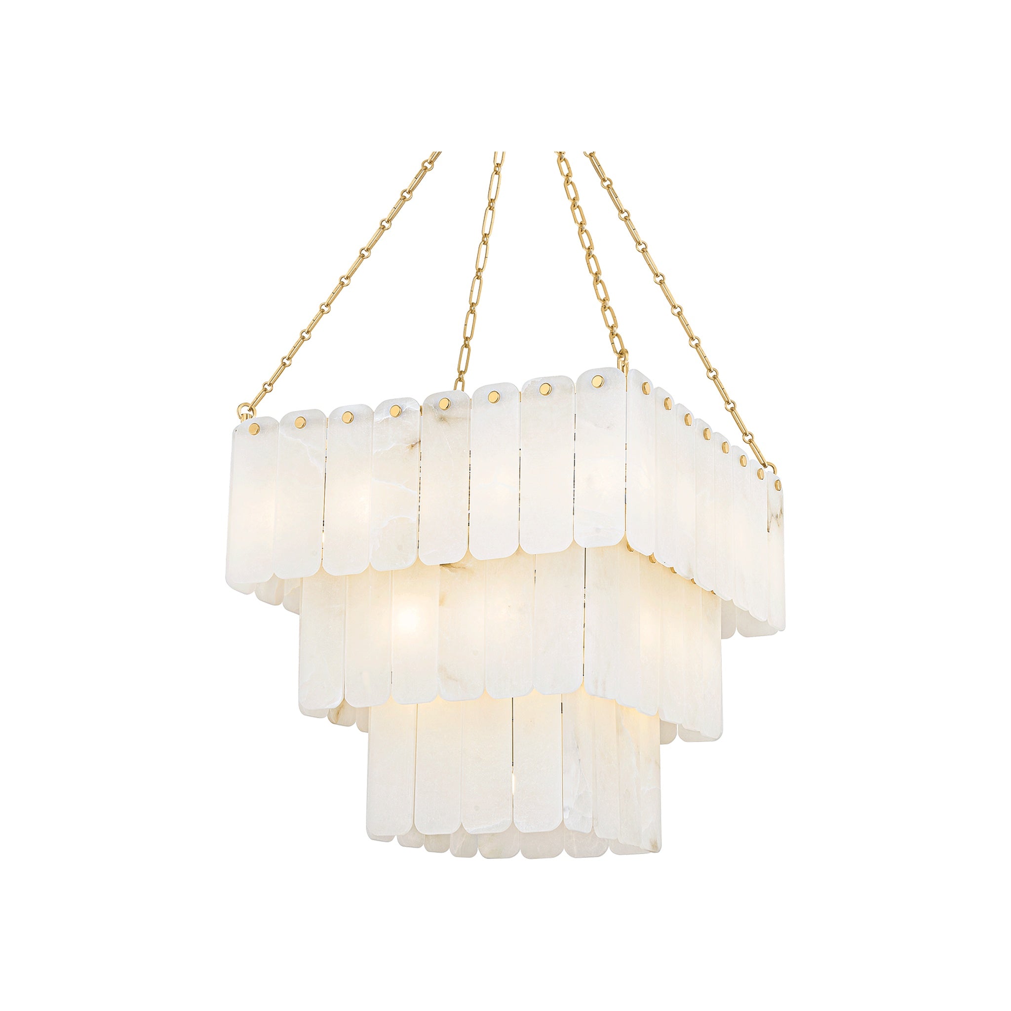 Moissanite Chandelier LIGHTING - chandelier Hudson Valley Lighting Aged Brass Large