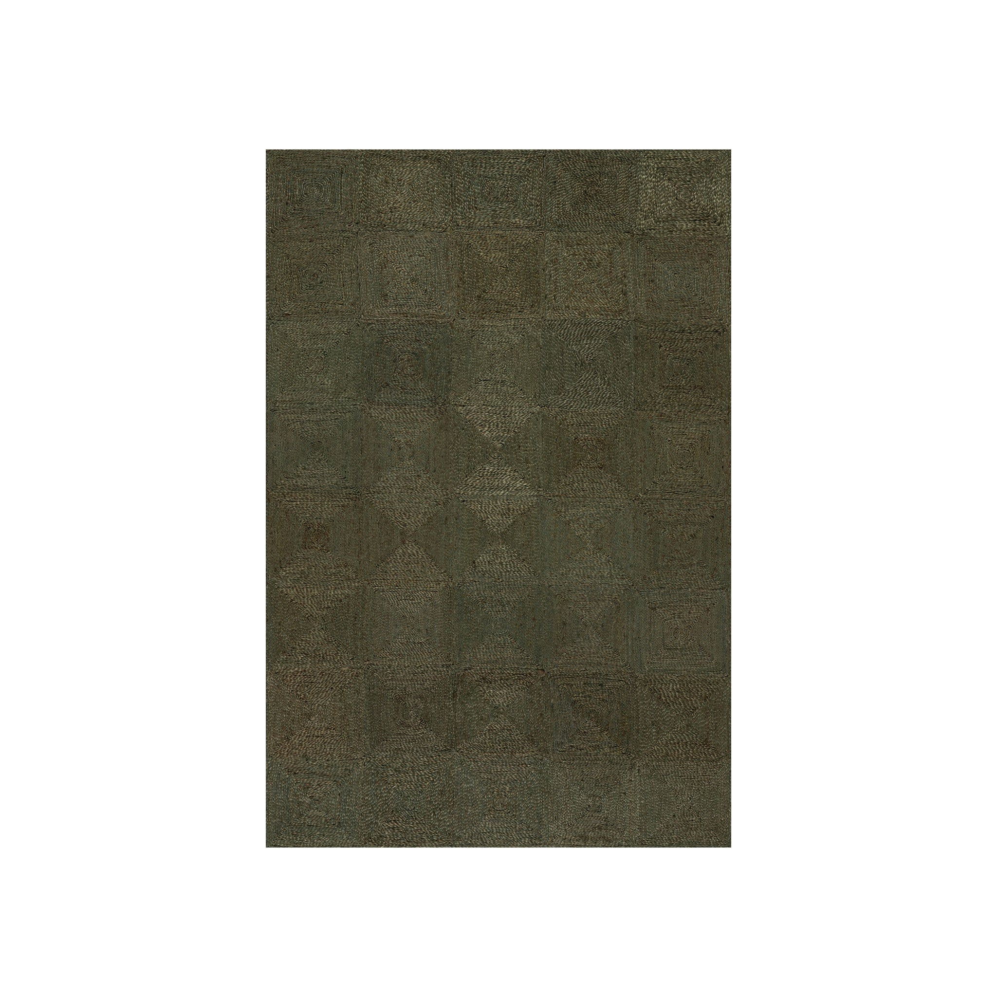 Laux Textured Handmade Jute Rug RUGS - jute Dash & Albert Green 2' x 3'
