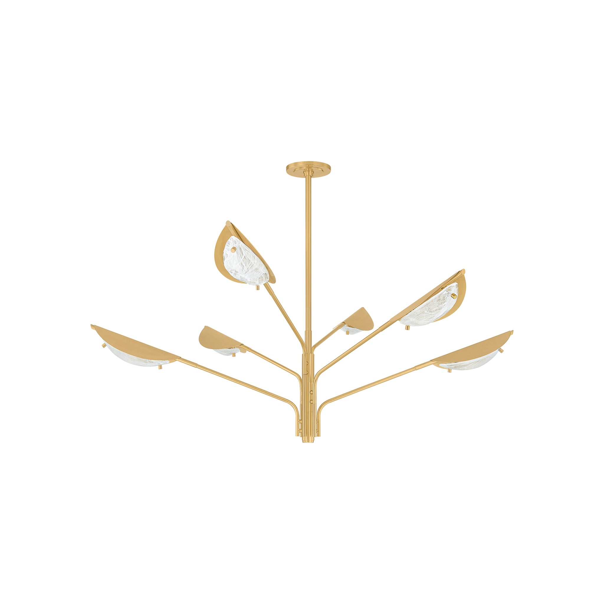 Levin Chandelier LIGHTING - chandelier Hudson Valley Lighting Aged Brass Large