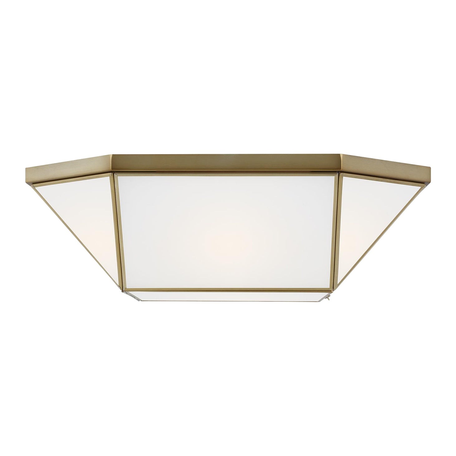 Morrison Four Light Ceiling Flush Mount LIGHTING - ceiling fixture Visual Comfort - Studio Satin Brass