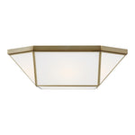 Morrison Four Light Ceiling Flush Mount LIGHTING - ceiling fixture Visual Comfort - Studio Satin Brass