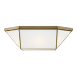 Morrison Four Light Ceiling Flush Mount LIGHTING - ceiling fixture Visual Comfort - Studio Satin Brass