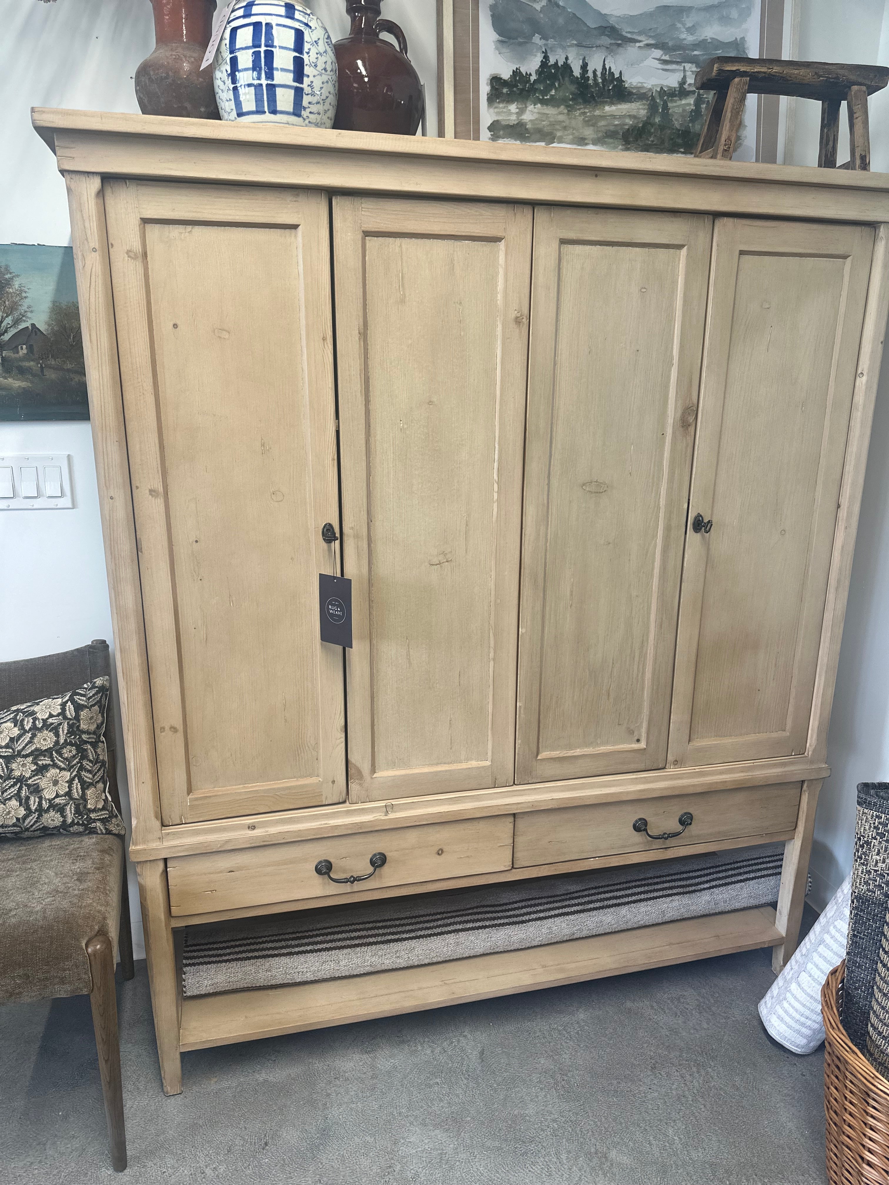 FLOOR MODEL - Brimley Wide Cabinet - Light Pine FURNITURE - floor model Four Hands