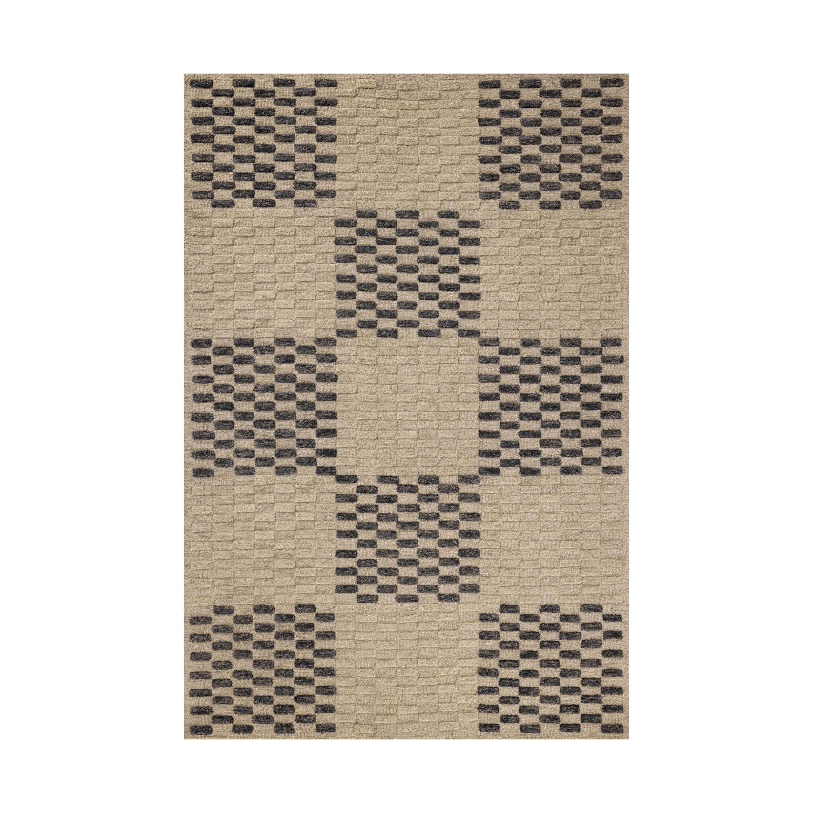 Chris Loves Julia x Loloi Bradley Beige / Midnight Rug 0-RUGS-wool Loloi 18" x 18" Sample
