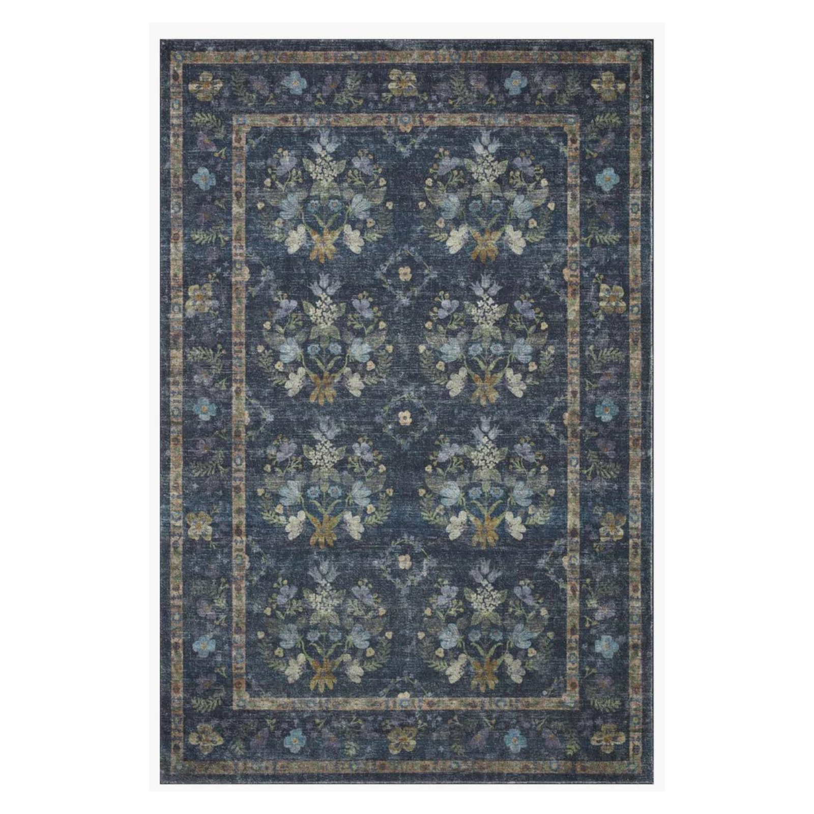 Rifle Paper Co. x Loloi Courtyard Seville Navy Rug 3-patterned rugs Loloi