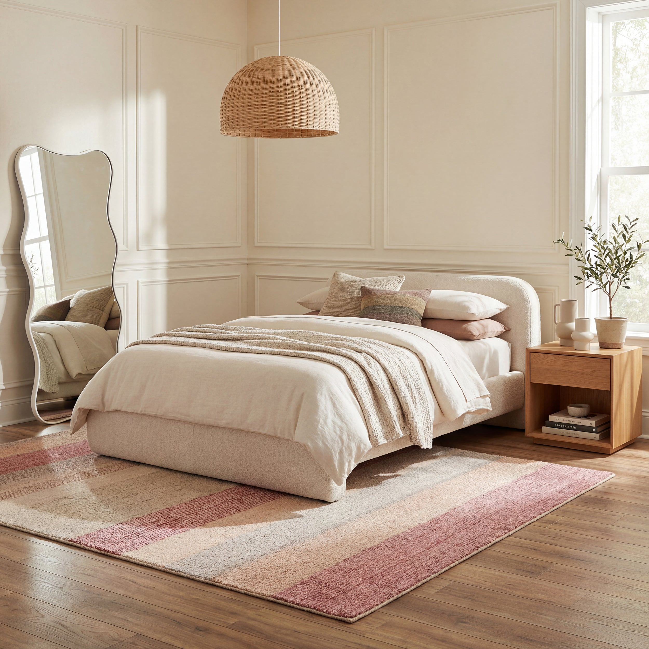 Noa Modern Striped Washable Rug RUGS - washable Dash & Albert