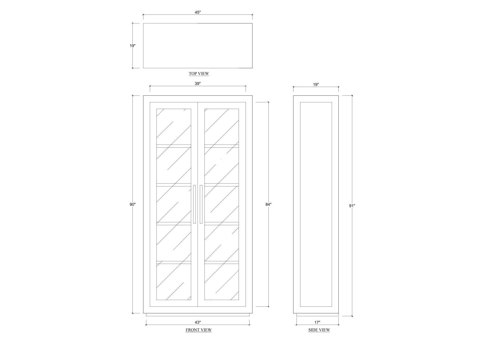 Florence Display Cabinet FURNITURE - cabinet Bramble