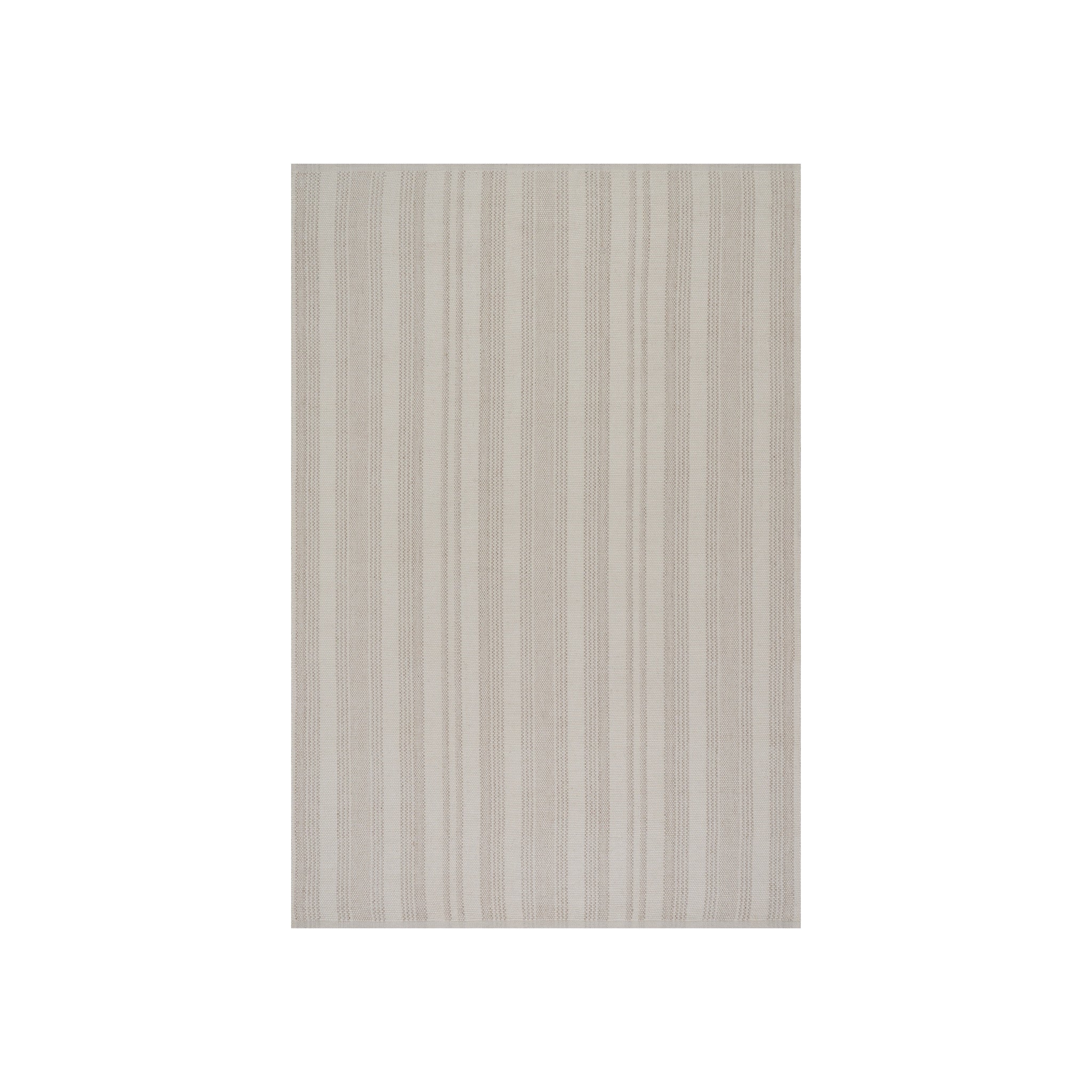 Nexel Striped Farmhouse Rug RUGS - synthetic Dash & Albert Tan 2' x 3'