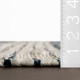 Diora Denim Bohemian Striped Rug RUGS - cotton Dash & Albert