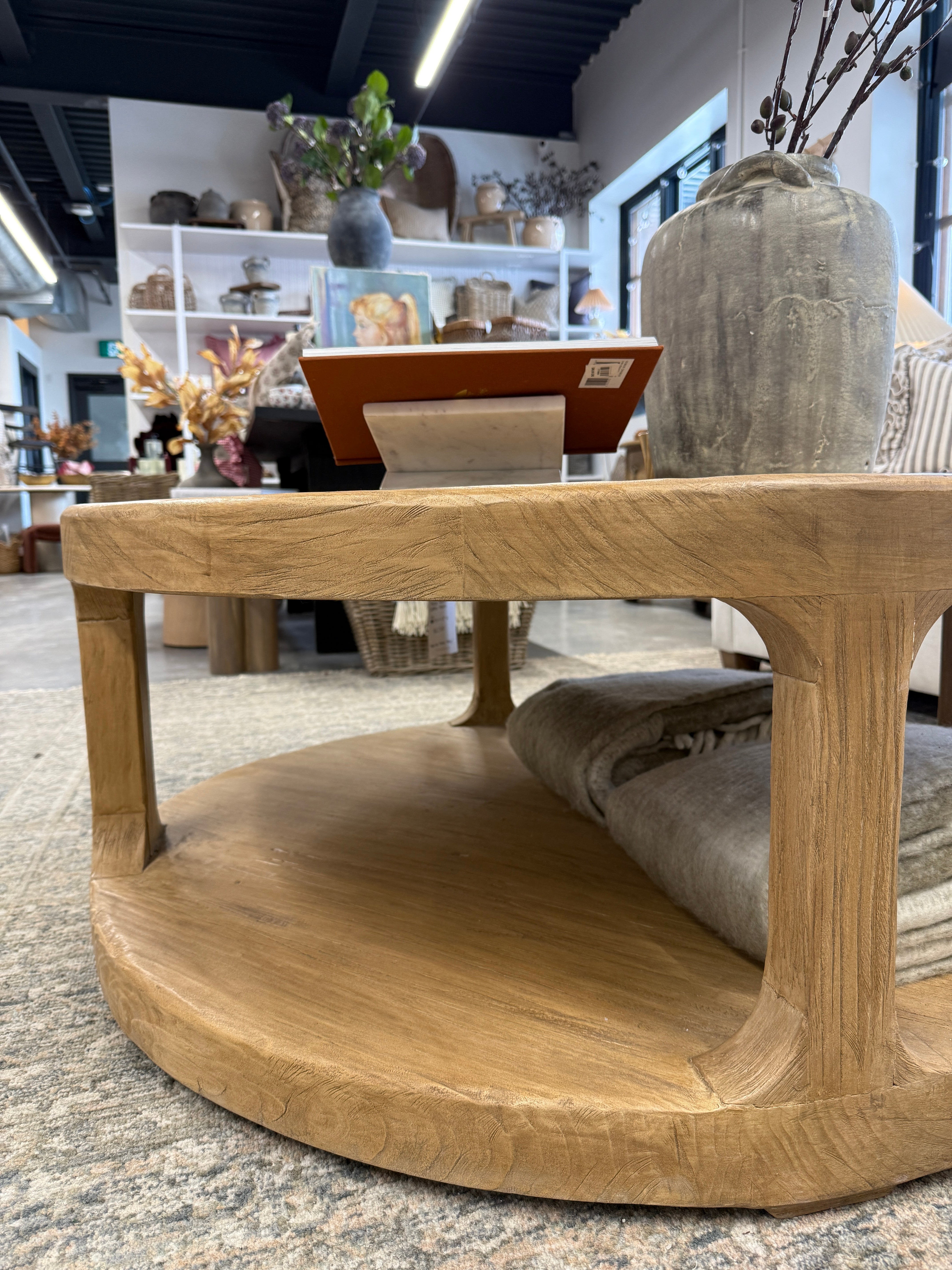 FLOOR MODEL - Clara Reclaimed Wood 43" Round Coffee Table FURNITURE - floor model Hauer Market