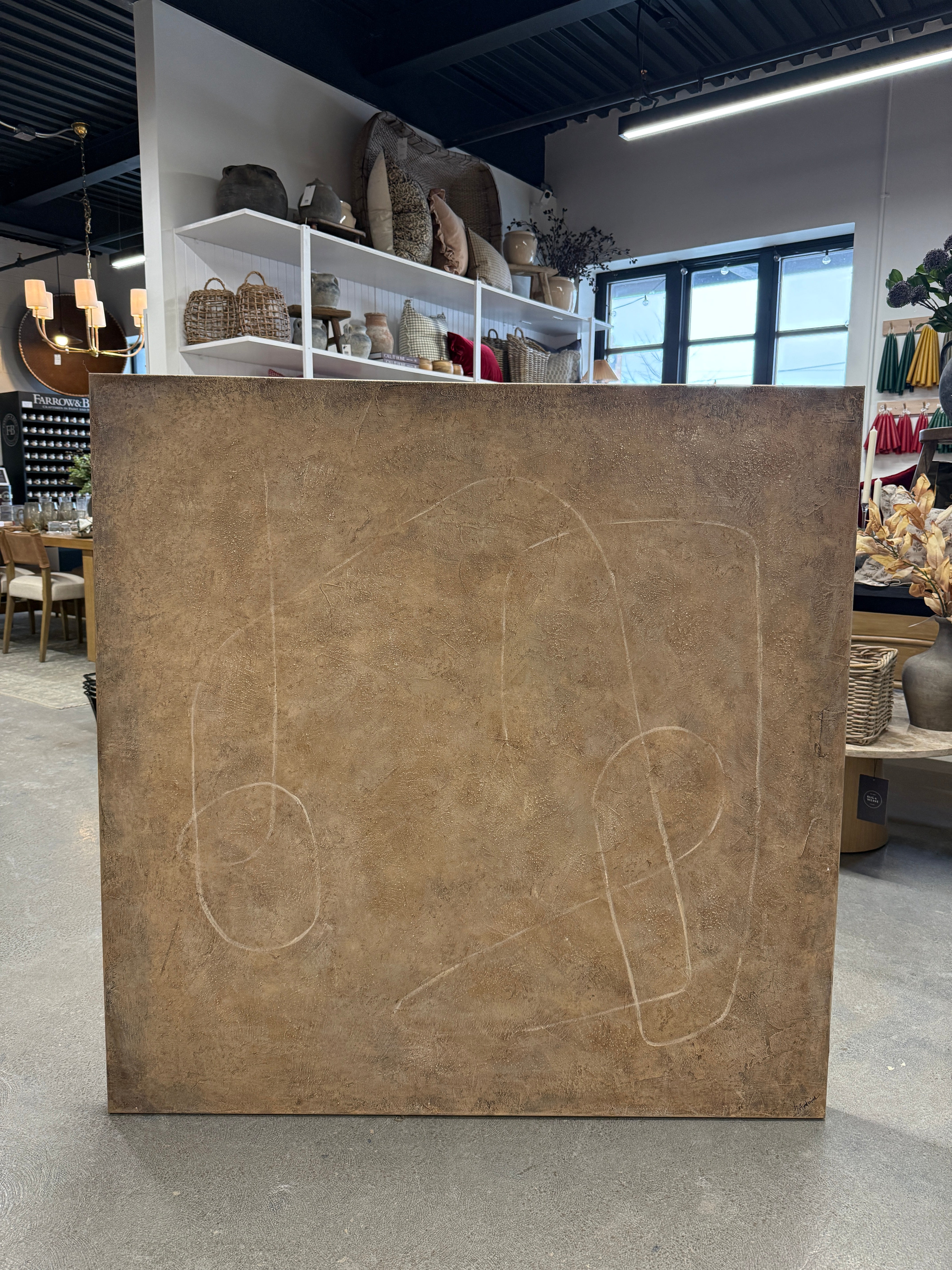 FLOOR MODEL - "Barkley" Framed Canvas ARTWORK - in store Renwil