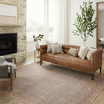 Angela Rose x Loloi Aubrey Blue/ Terracotta Rug 0-RUGS Loloi