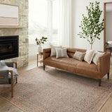 Angela Rose x Loloi Aubrey Blue/ Terracotta Rug 0-RUGS Loloi
